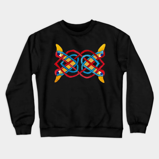 Copy of Duck Celtic Tracery V3 Crewneck Sweatshirt by Zamen